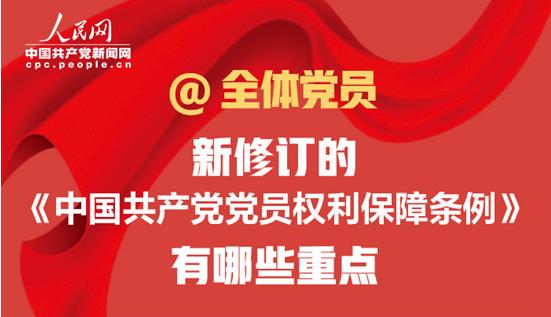 新修订的《中国共产党党员权利保障条例》有哪些重点